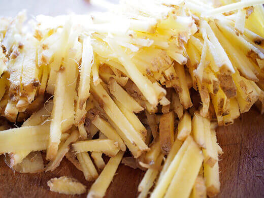 Sliced ginger