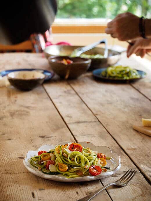 Behind the scenes of a cookbook photo shoot