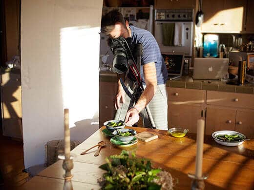 Cookbook photo shoot