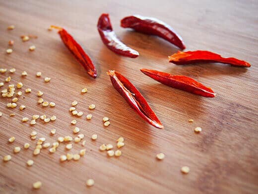Dried chile peppers
