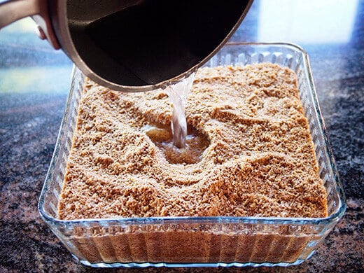 Pour in the cooled brine