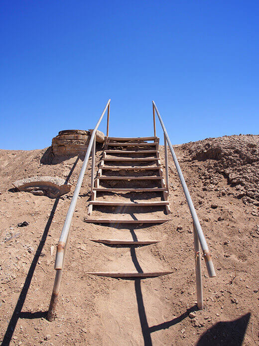 Climbing over the dike