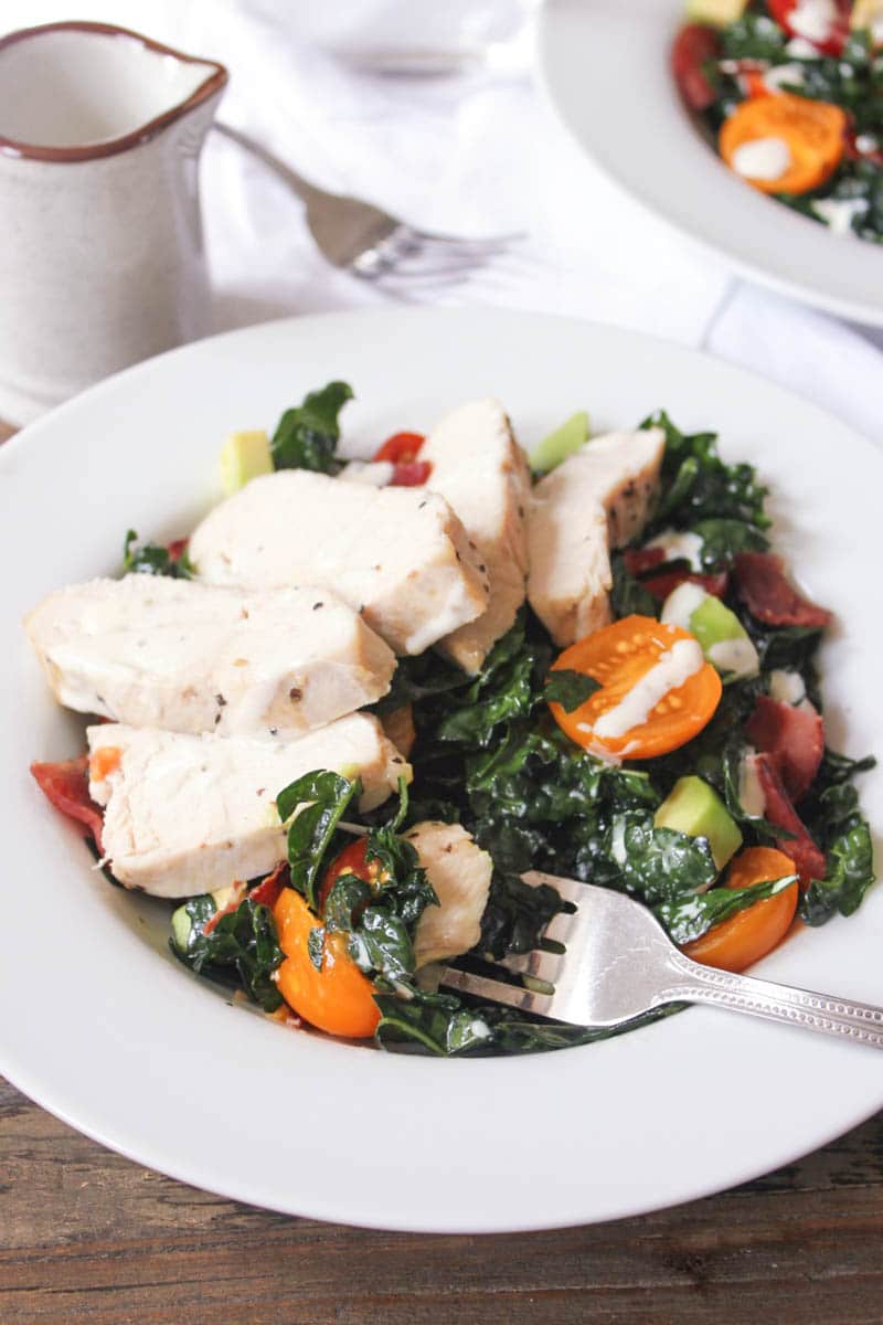 Chicken-Club-Kale-Salad-with-Avocado-Turkey-Bacon-and-Dijon-Buttermilk-Dressing-6