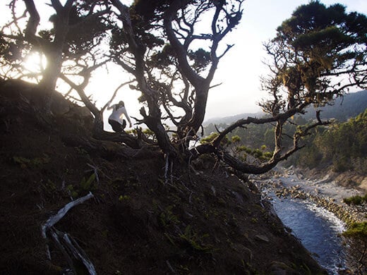 Climbing up Sentinel Rock