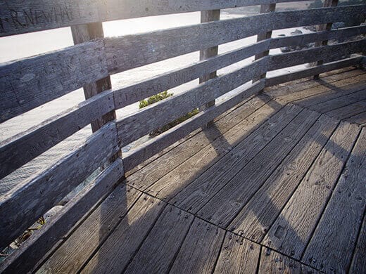 Wooden deck on Sentinel Rock