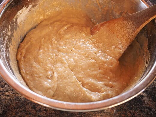 Stir with wooden spoon until smooth