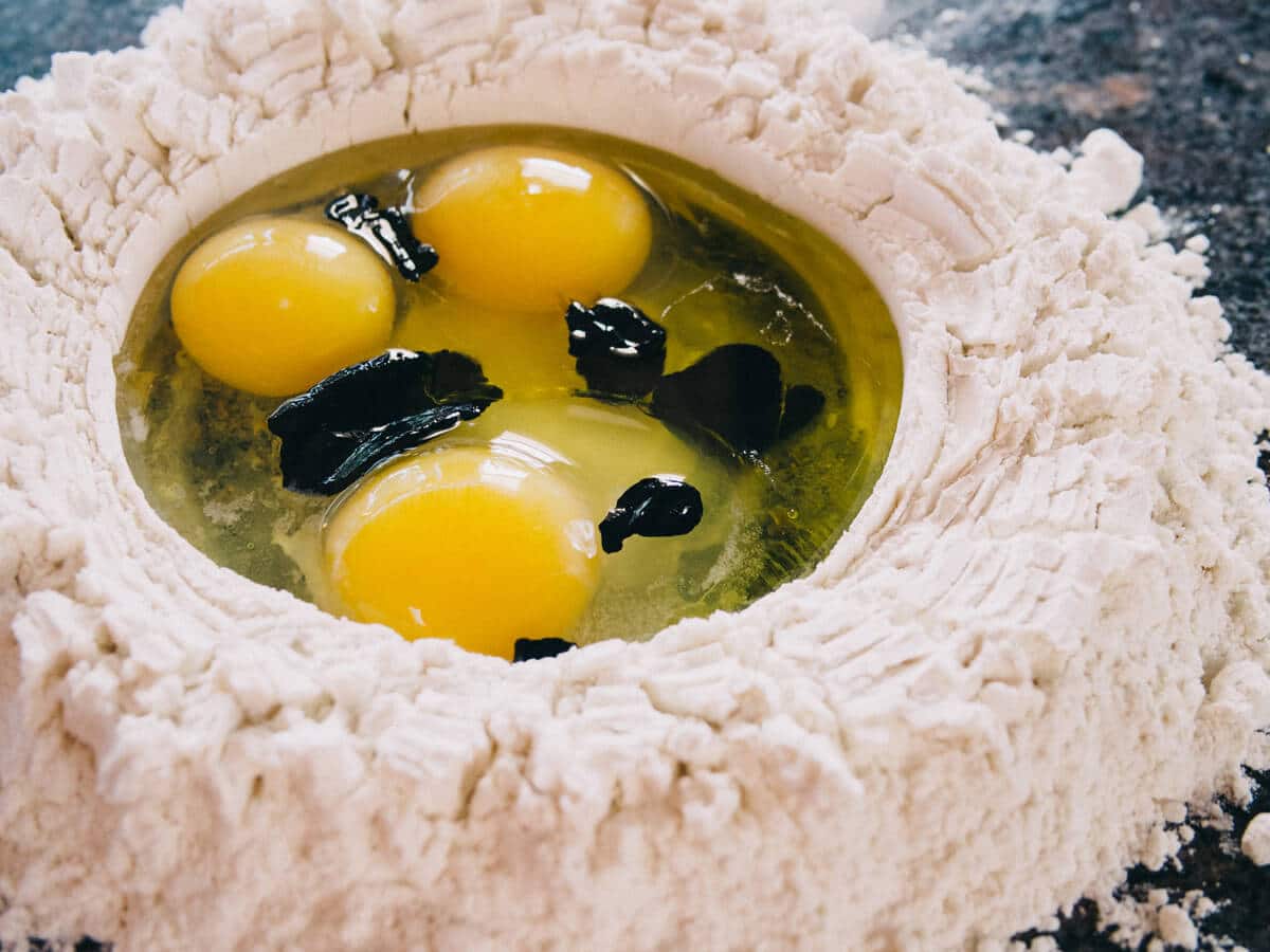 Squid ink pasta