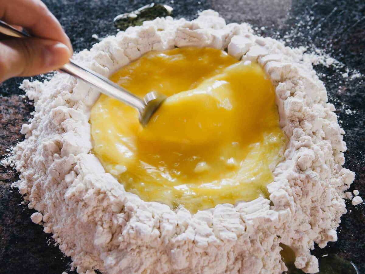 Whisk the eggs
