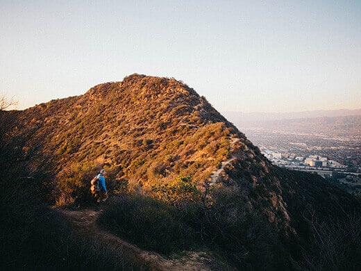 Hiking out in the golden hour