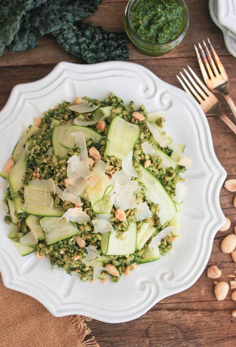 Farro-with-Kale-Pesto-Shaved-Zucchini-Parmesan-Marcona-Almonds-2