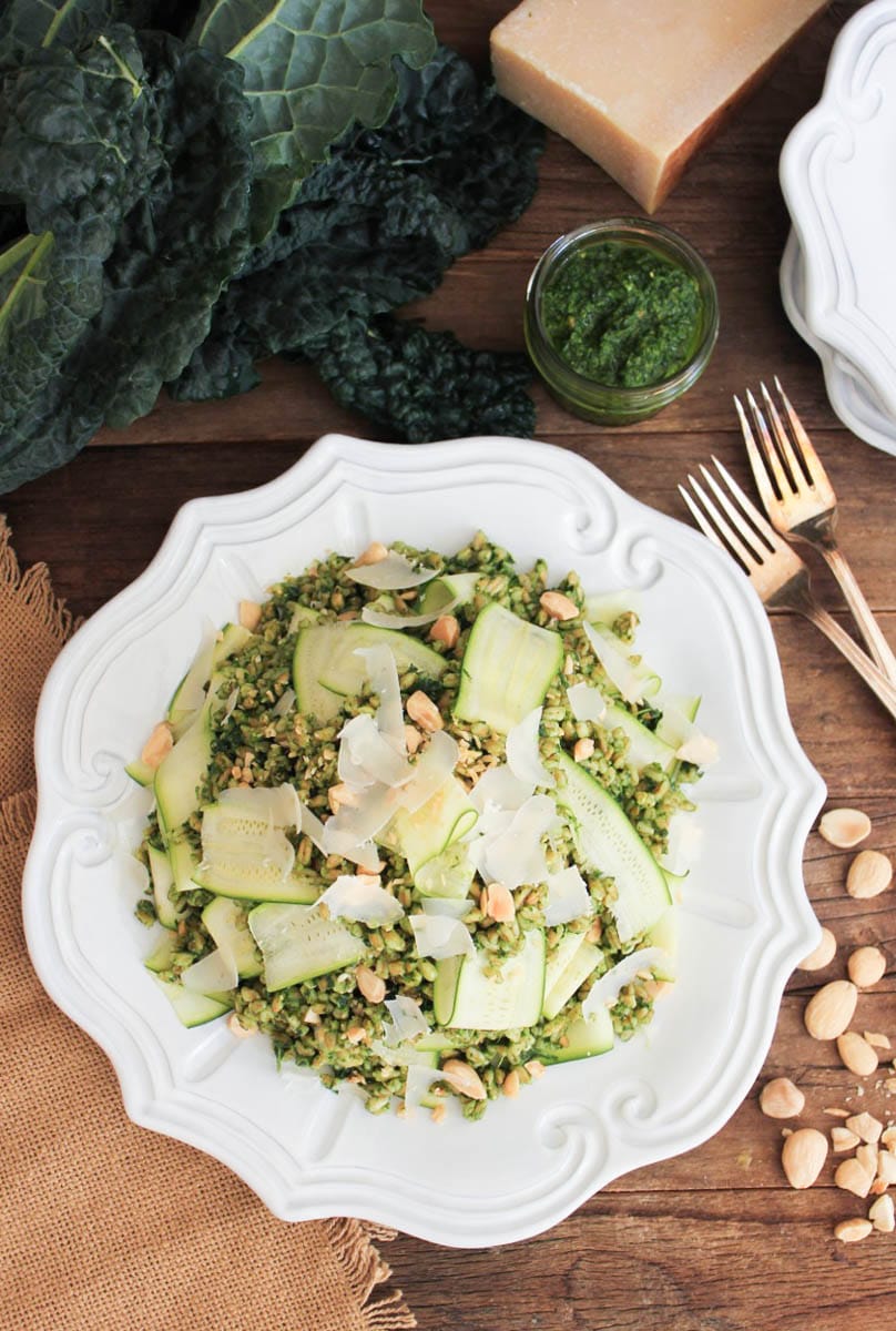 Farro-with-Kale-Pesto-Shaved-Zucchini-Parmesan-Marcona-Almonds-3