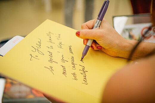 Signing books