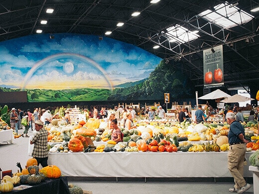 Exhibit hall at the Heirloom Expo