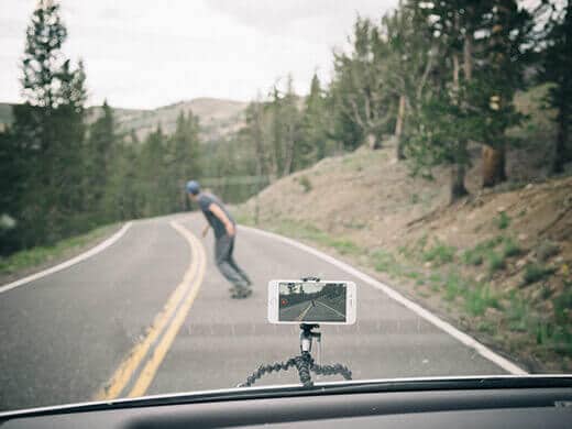 Skateboarding in Sonora Pass, California
