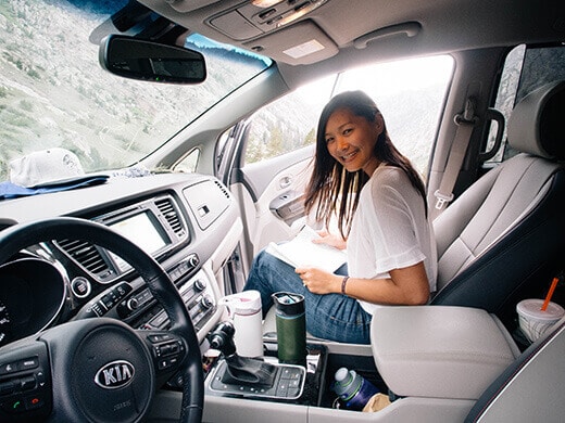 Getting comfortable in the Kia Sedona
