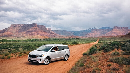Driving out of Moab, Utah