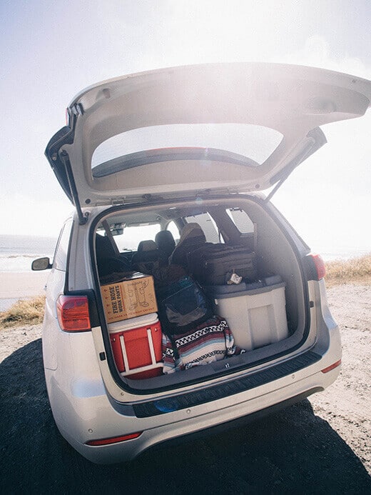 Ample cargo space in the Kia Sedona