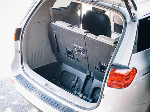 Folding third-row seats