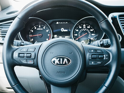 Driver's side amenities in the Kia Sedona
