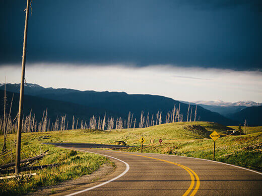Yellowstone at dusk