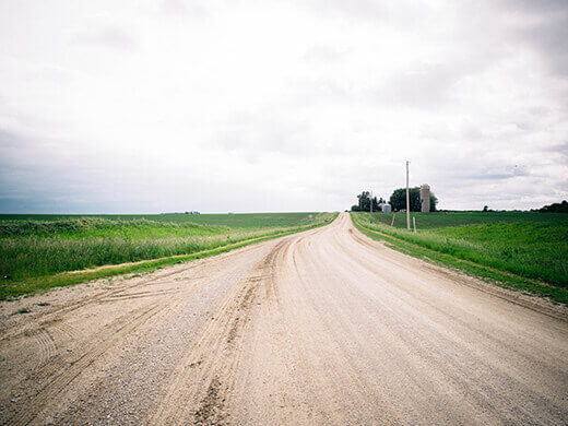 Meandering on a back road