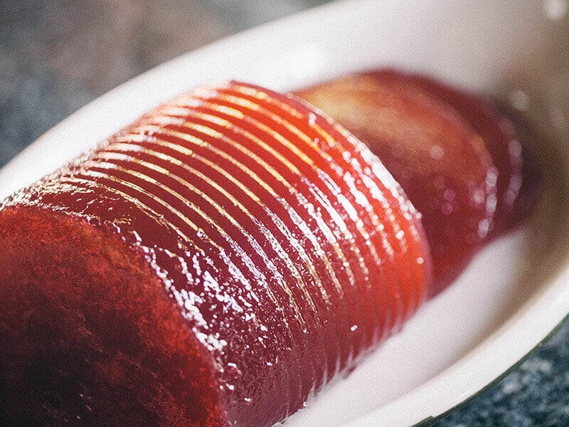 Homemade molded cranberry jelly