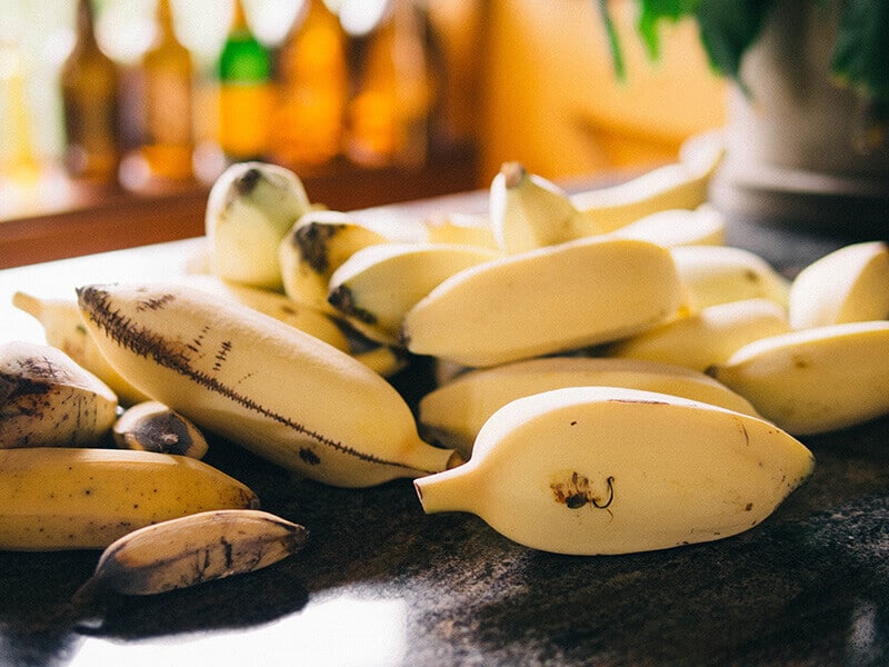 Homegrown apple bananas