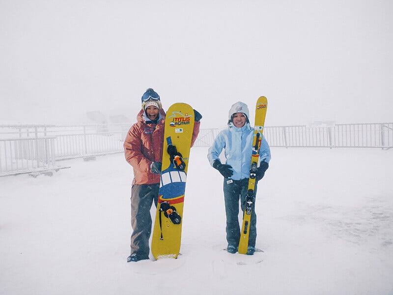 Photo opp on Mount TItlis in Switzerland