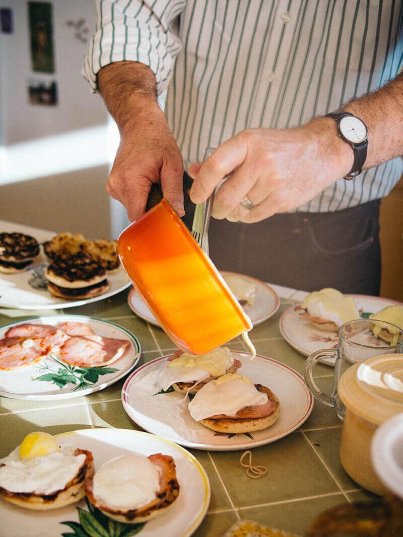 Serving up eggs benedict