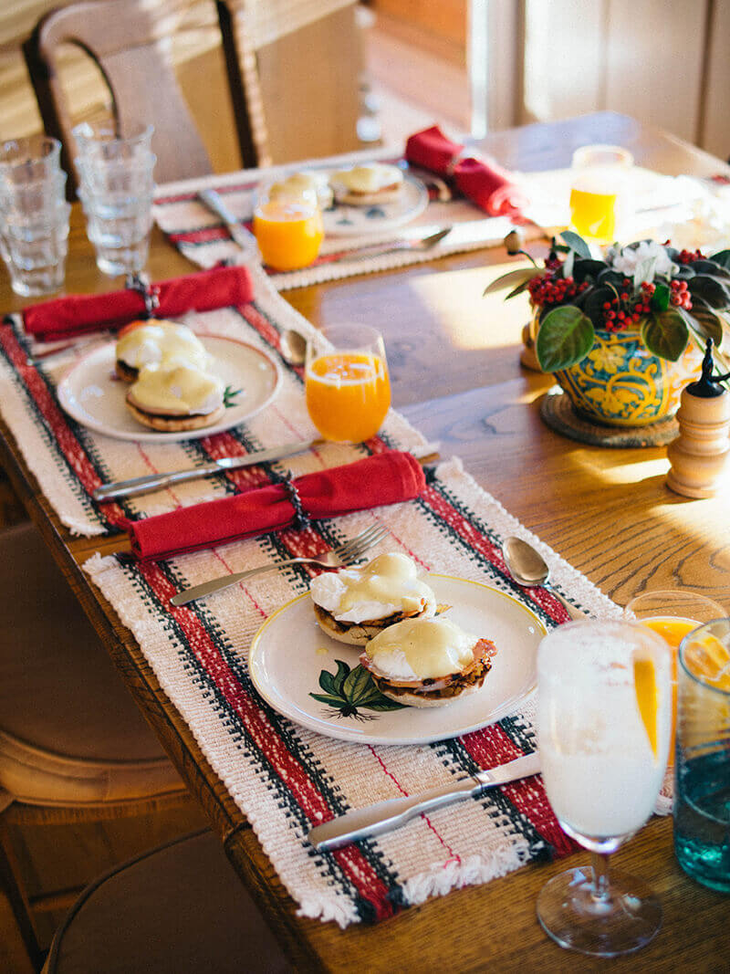 Traditional Christmas brunch