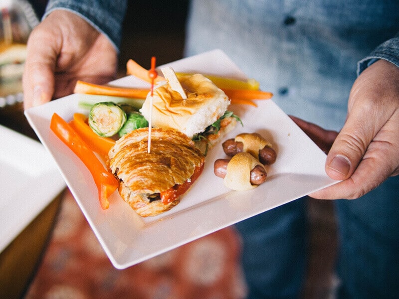 Food served on a Restaurantware plate
