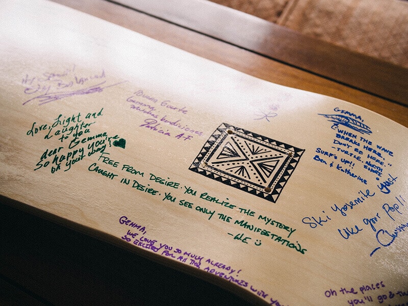 Skate deck guestbook