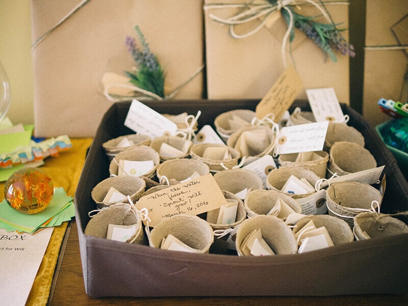 Handmade party favors to celebrate our Sprout