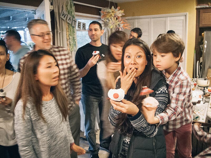 Friends at our gender reveal