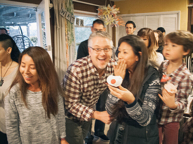 Friends at our gender reveal