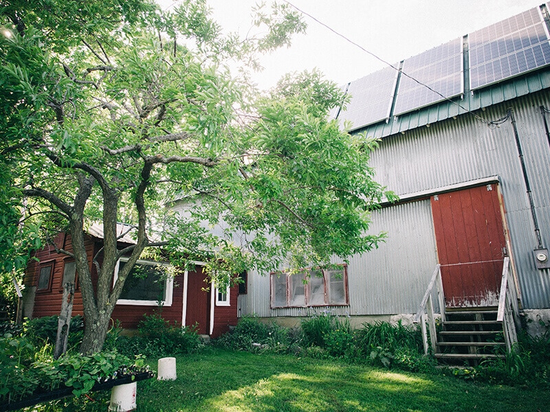 Barn and farmhouse