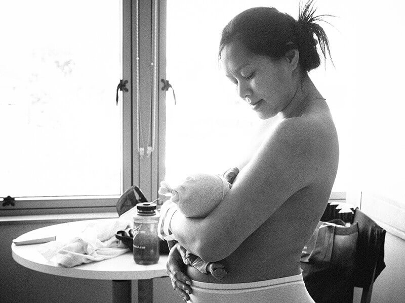 Mother-daughter moment