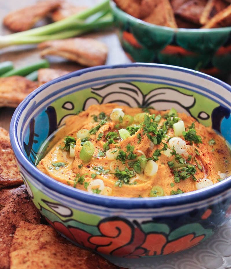 Chipotle-Hummus-with-Homemade-Chili-Lime-Pita-Chips