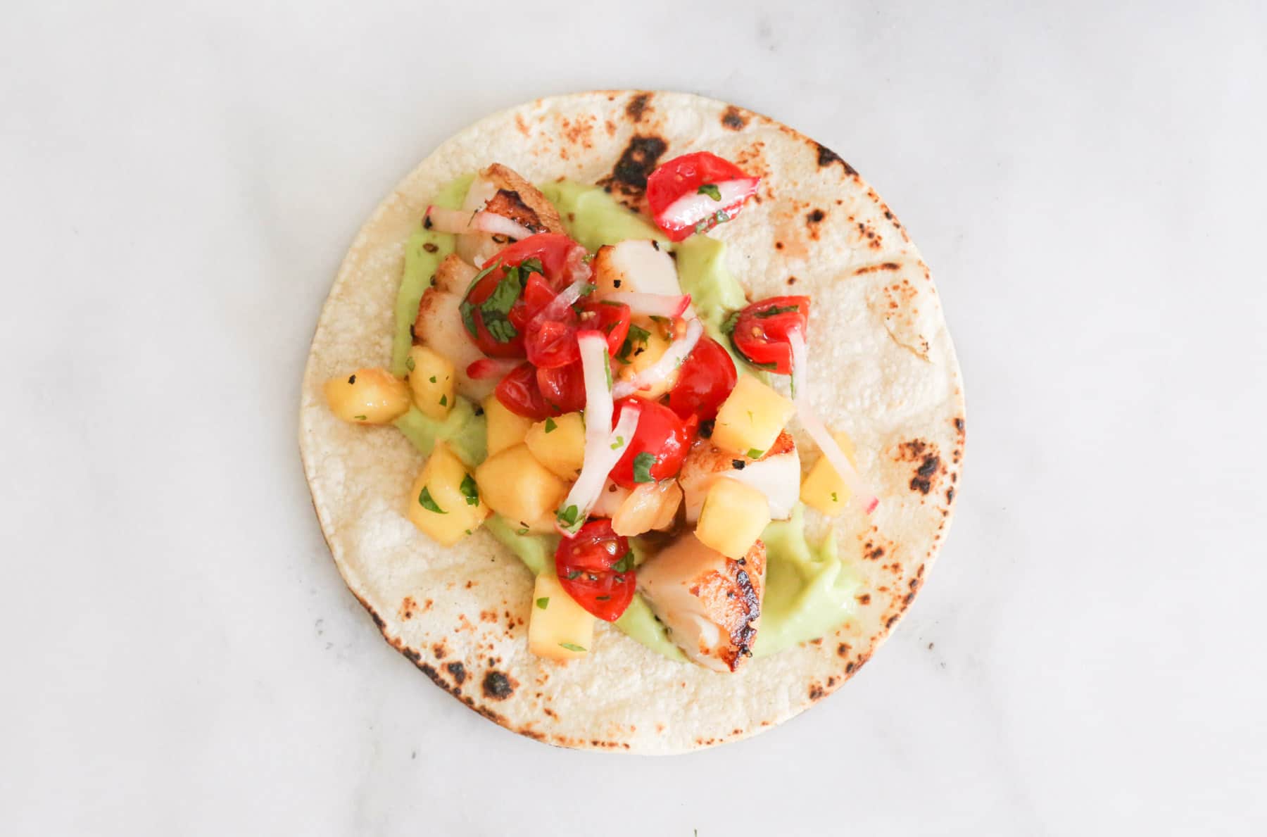 seared-scallop-tacos-with-spring-mango-salsa-and-avocado-coconut-cream-step-3