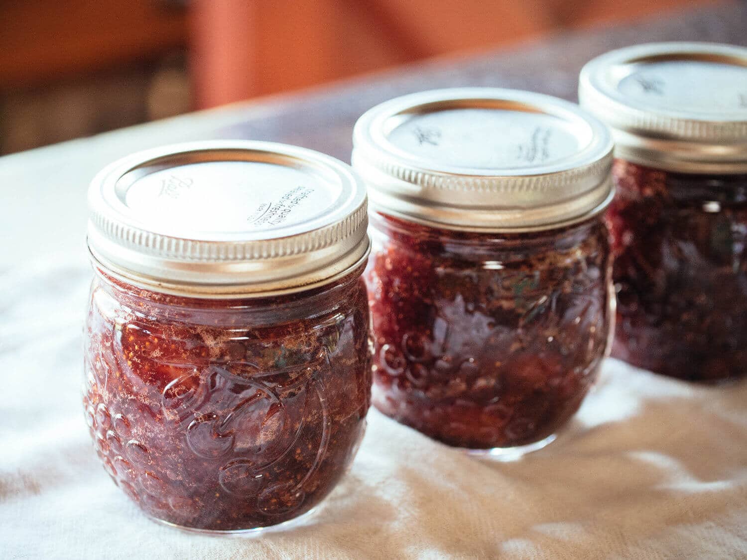 Homemade balsamic strawberry jam