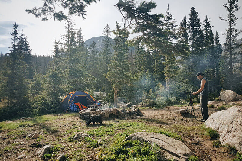 Grilling at Chinns Lake in Idaho Springs, Colorado