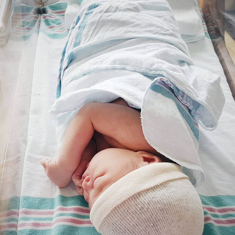 Gemma at one day old