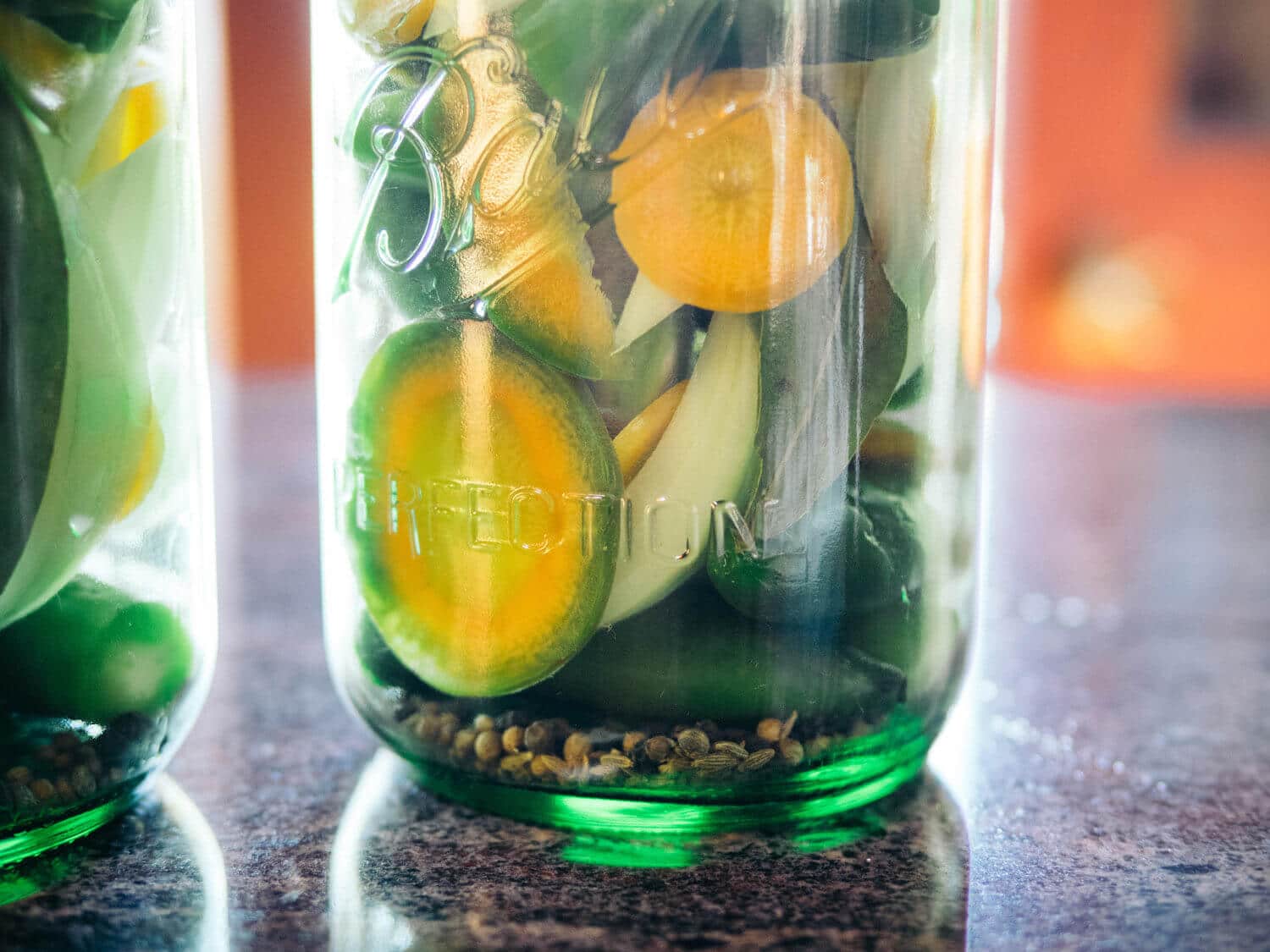 Pickled peppers and carrots