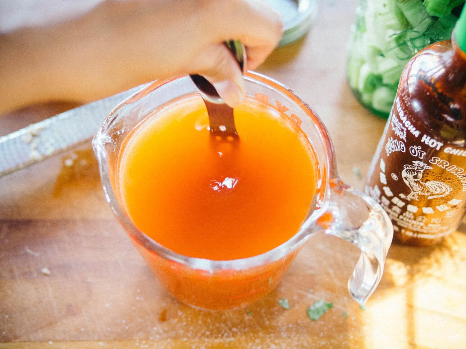 Stir until the brine ingredients are well blended