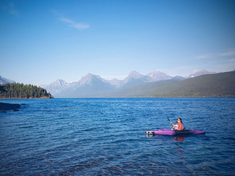 Kayaking on Lake McDonald