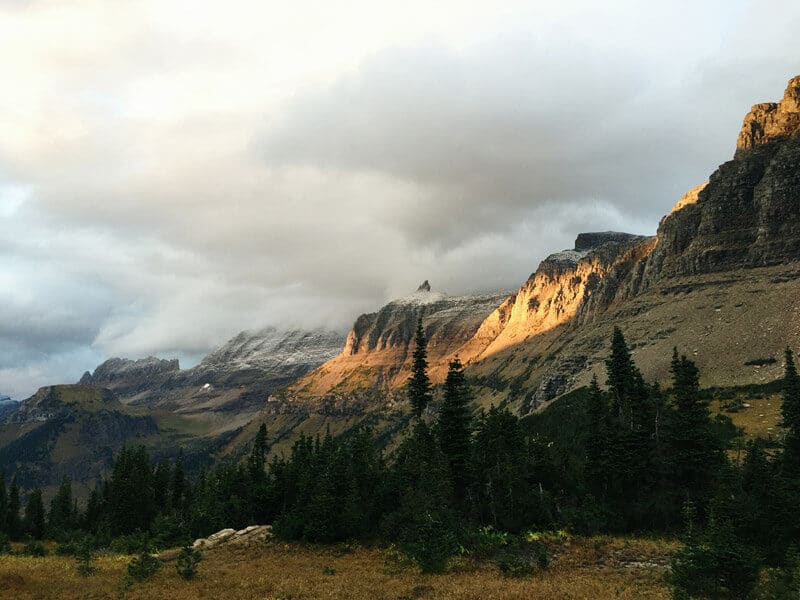 Alpenglow in Glacier National Park