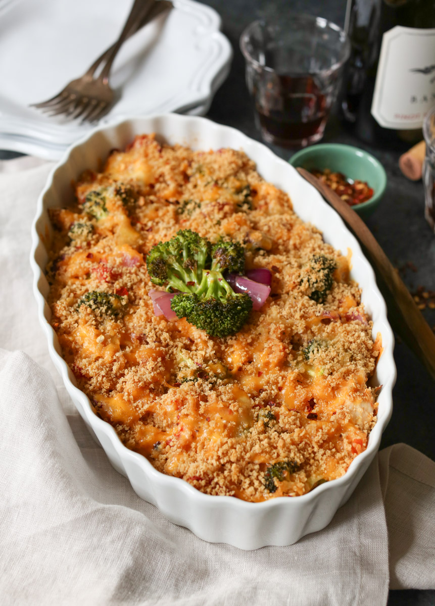 roasted-broccoli-chicken-cheddar-quinoa-bake-2