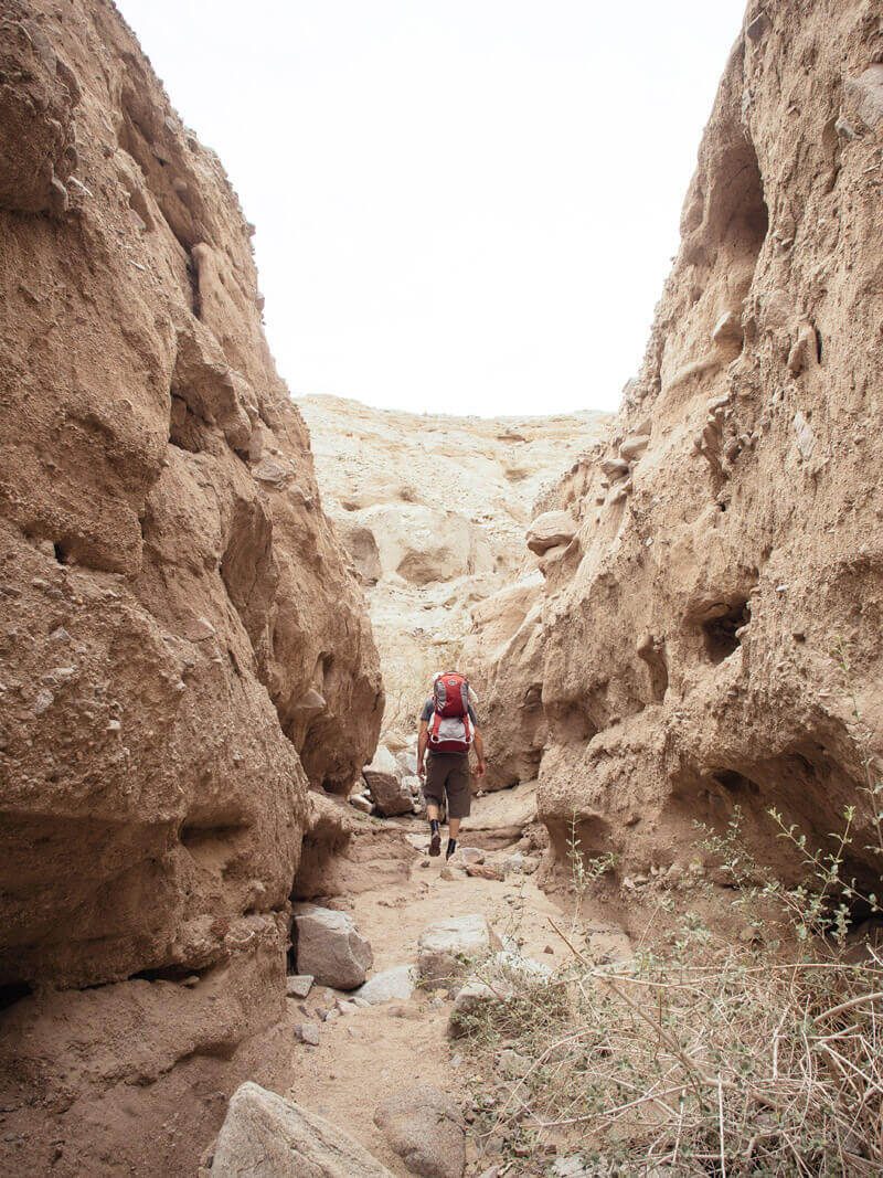 Ascending the canyon trail