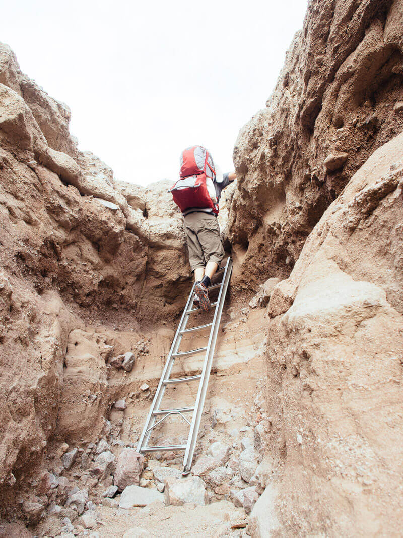 Last climb out of Ladder Canyon
