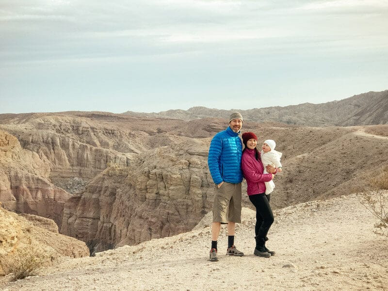 Family New Year's Day hike in Big Painted Canyon